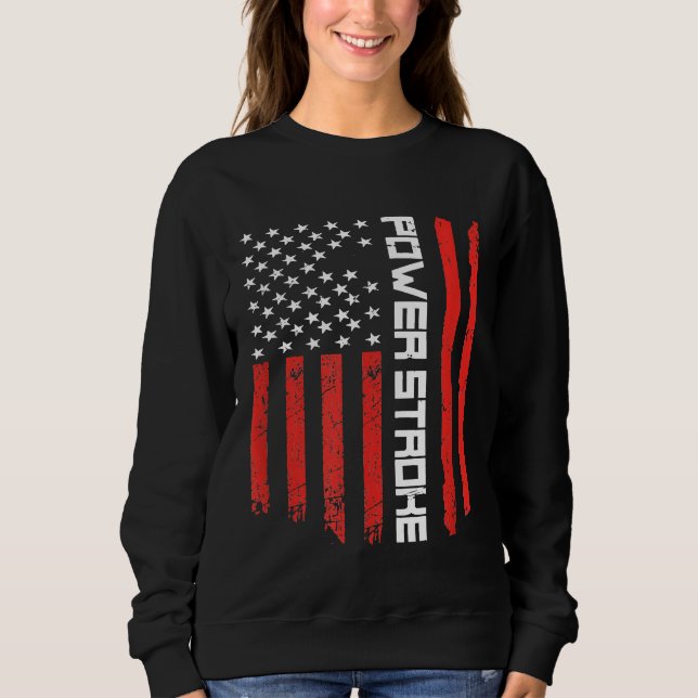 Sudadera 73 Poder Diesel Ataque Bandera Norteamericana Powe (Anverso)