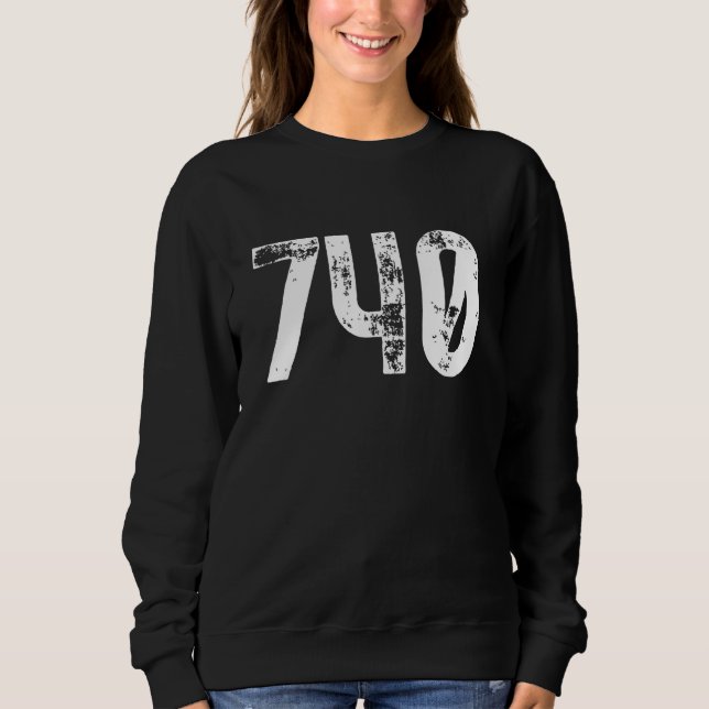 Sudadera 740 Area Code Newark OH Mobile Telephone Area Code (Anverso)
