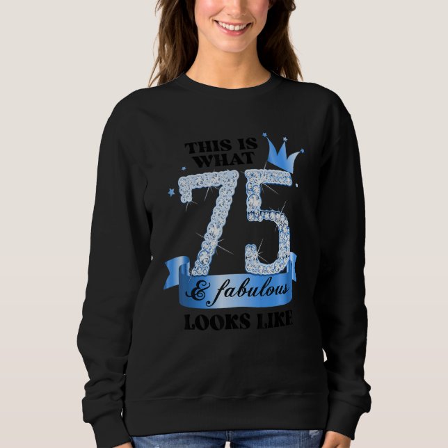 Sudadera 75 & Fabulous I Blue White Party Group Candid Phot (Anverso)