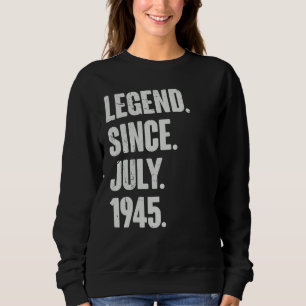 Sudadera 77 años de edad 77ª leyenda de cumpleaños desde ju