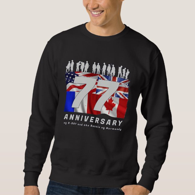 Sudadera 77th Anniversary WW2 D Day Landing of Allies Franc (Anverso)