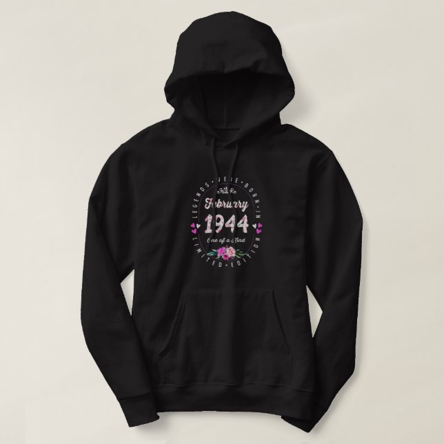 Sudadera 78.º Nacimiento De Tee Floral - Leyendas Nacidas E (Diseño del anverso)