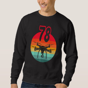 Sudadera 78 Aniversario I Drones Retro De Control Remoto Co