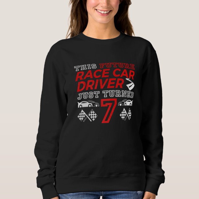 Sudadera 7.ª fiesta de cumpleaños para conductores de autos (Anverso)