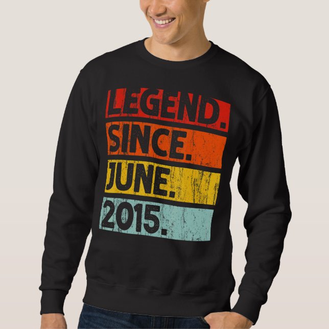 Sudadera 7.ª leyenda de cumpleaños desde junio de 2015 de 7 (Anverso)