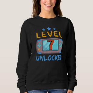 Sudadera 7.º cumpleaños 7 Jugador de video desbloqueado Cum