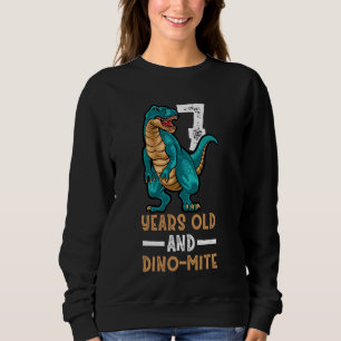 Sudadera 7.º cumpleaños Dinosaurios Boys Fiesta T Rex de 7
