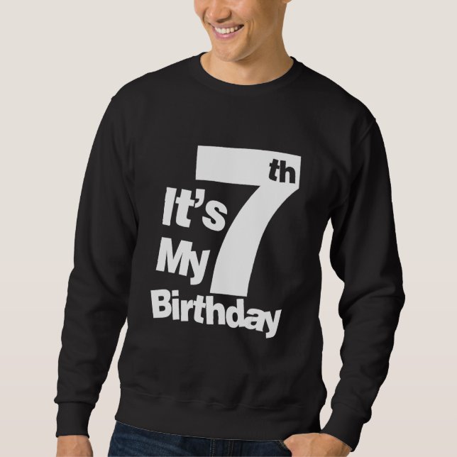 Sudadera 7.º cumpleaños es mi cumpleaños de 7 años (Anverso)