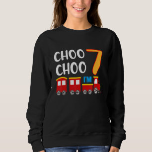 Sudadera 7.º cumpleaños Ferrocarril de niño de 7 años