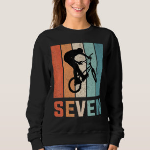 Sudadera 7.º Cumpleaños Retro Bmx Biker Niños De 7 Años