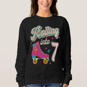 Sudadera 7.º patinaje de patinaje sobre patines de cumpleañ