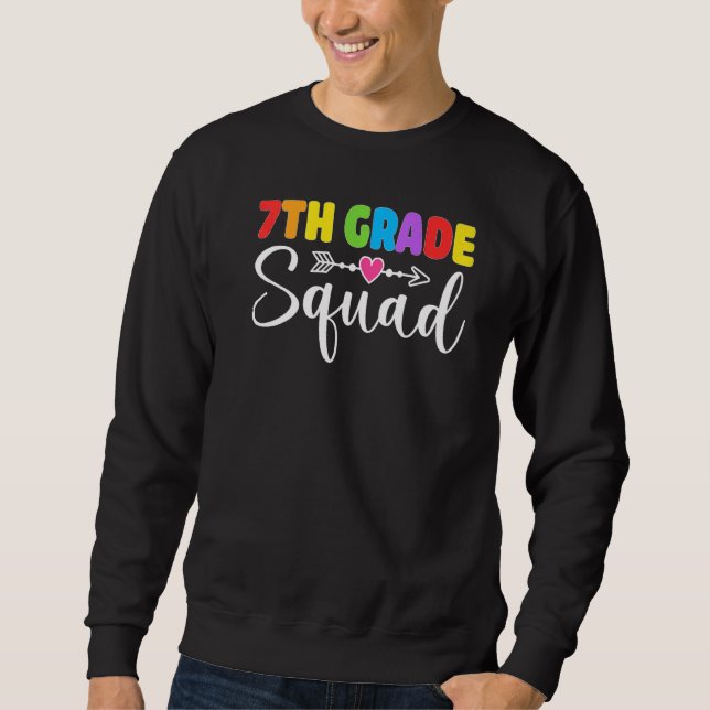 Sudadera 7th Grade Squad Seventh Teacher Student Team Back  (Anverso)