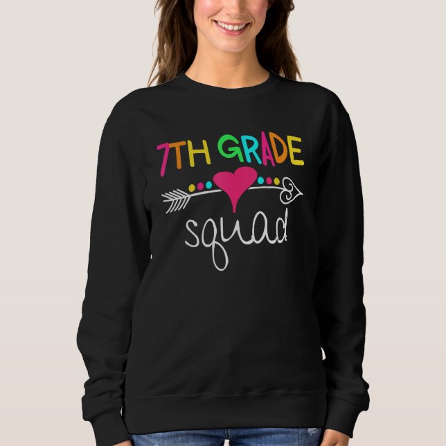 Sudadera 7th Grade Squad Seventh Teacher Student Team Back  (Anverso)