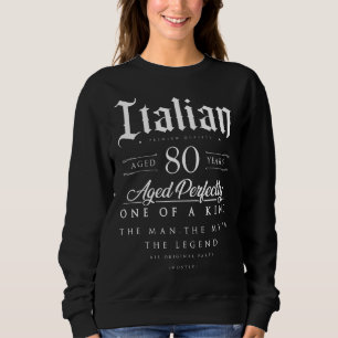 Sudadera 80.º Cumpleaños Italiano Mayo 80 Años Nacidos En E