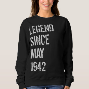 Sudadera 80.º Nacimiento de niños Chicas Mayo de 1942 80 añ