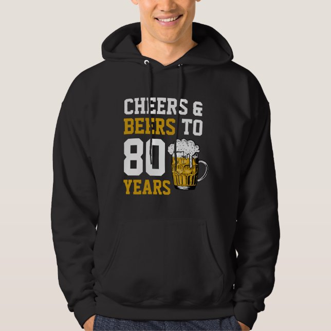 Sudadera 80 años de júbilo y cerveza a 80 años (Anverso)