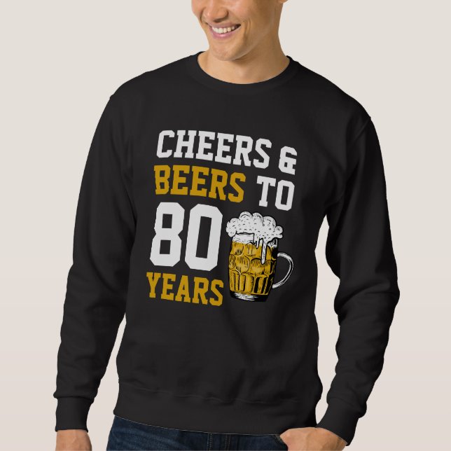 Sudadera 80 años de júbilo y cerveza a 80 años (Anverso)