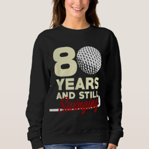 Sudadera 80 años feliz 80 cumpleaños para los golfistas