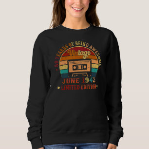 Sudadera 80 años Junio de 1942 80º regalo de cumpleaños