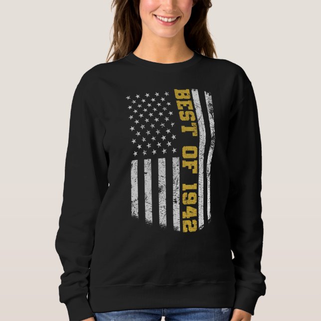 Sudadera 80 Años Mejor De 1942 80º cumpleaños (Anverso)