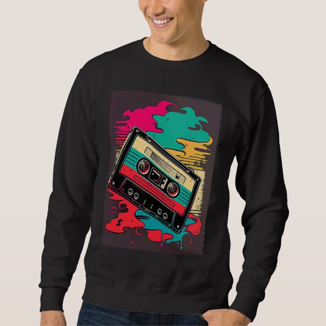 Sudadera 80s 90s retro vintage cassette (Anverso)