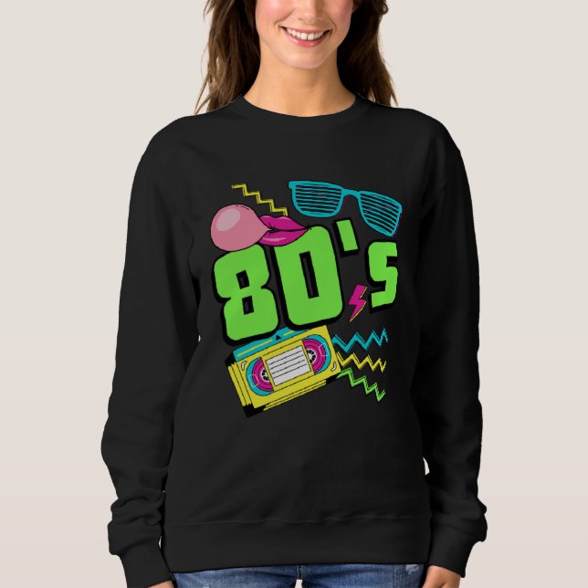 Sudadera 80s Costume Theme Party 80s Outfit Retro Party Vin (Anverso)