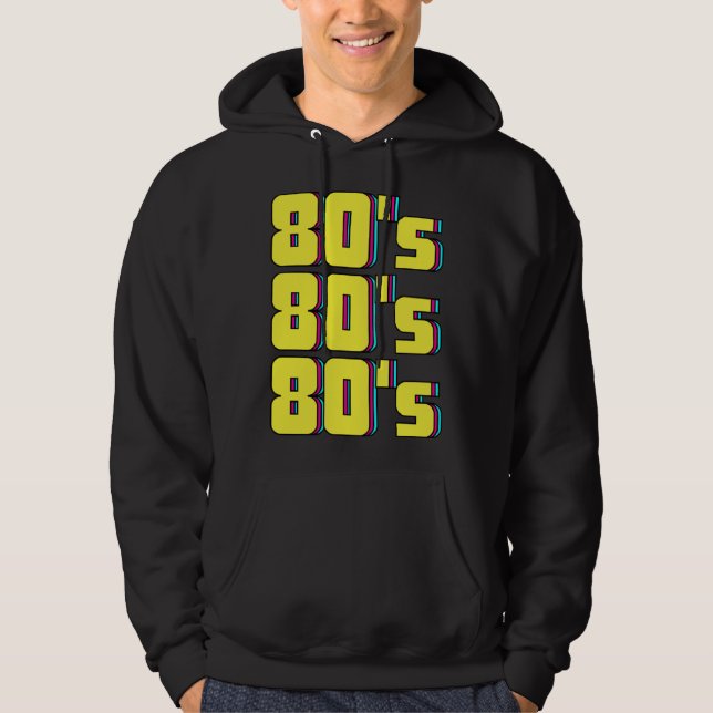 Sudadera 80s Costume Theme Party 80s Retro (Anverso)