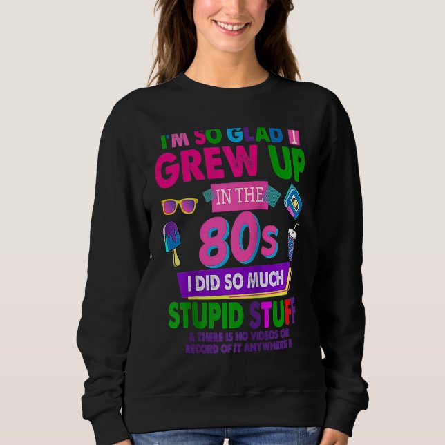 Sudadera 80s For Women Rave Outfit & 80s Festival Costume R (Anverso)