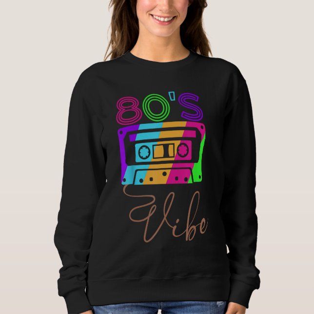 Sudadera 80s Vibe 1980s Fashion Theme Party Outfit Eighties (Anverso)