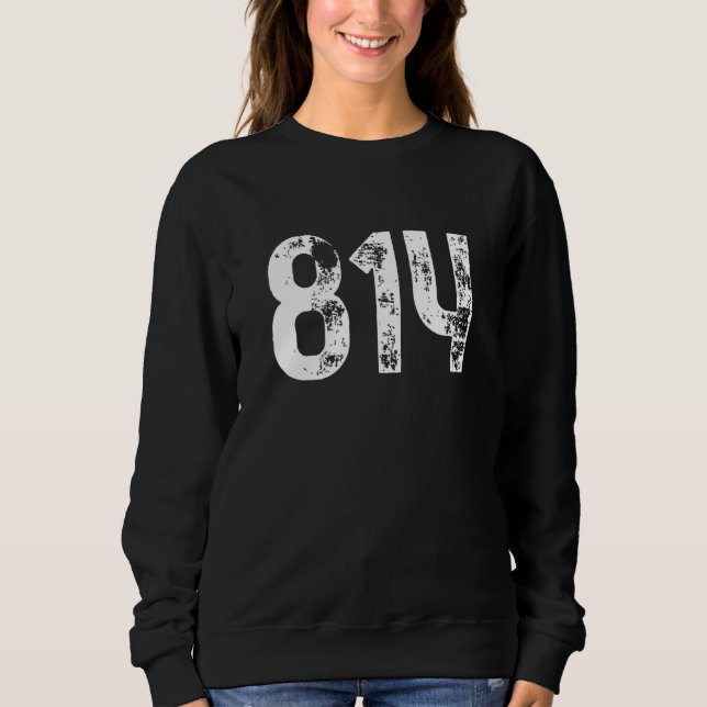 Sudadera 814 Area Code Erie PA Mobile Telephone Area Code 8 (Anverso)