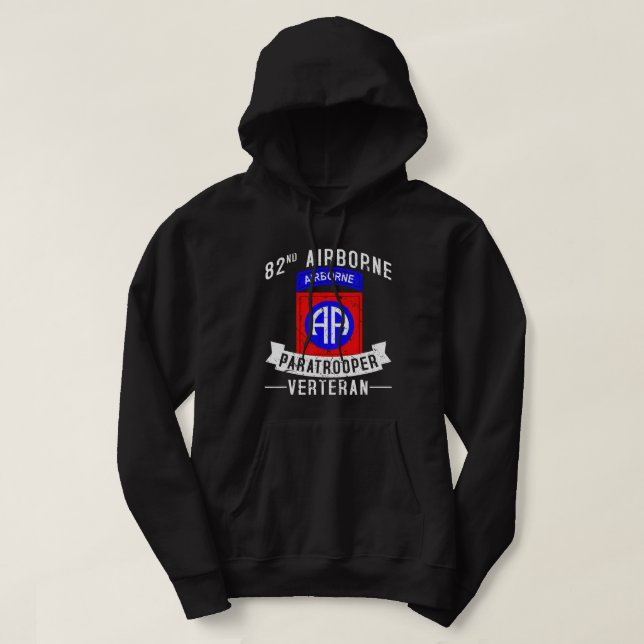 Sudadera 82.ª División Aérea Paratrooper Ejército Veterano (Diseño del anverso)