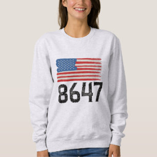 Sudadera 8647 Declaración política de la bandera estadounid