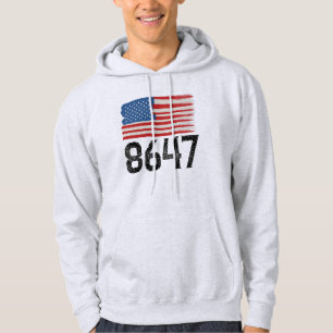 Sudadera 8647 Declaración política de la bandera estadounid