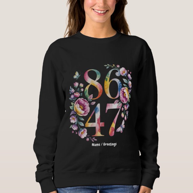 Sudadera 8647 Sutil Estilo Floral Boho Protesta Pacífica (Anverso)