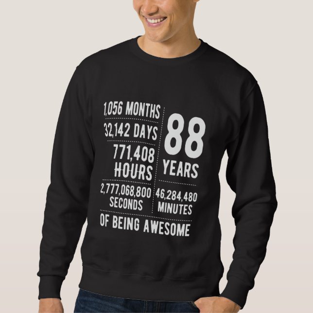 Sudadera 88.º cumpleaños de mujeres graciosas 88 años (Anverso)