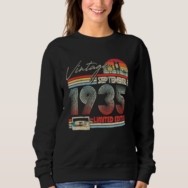 Sudadera 88 cumpleaños septiembre 1935 Cassette de época (Anverso)