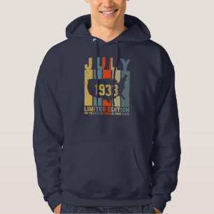 Sudadera 89 cumpleaños julio 1933 89 años siendo increíble