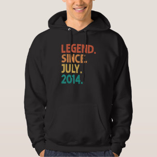 Sudadera 8.ª leyenda de cumpleaños desde julio de 2014 8 añ
