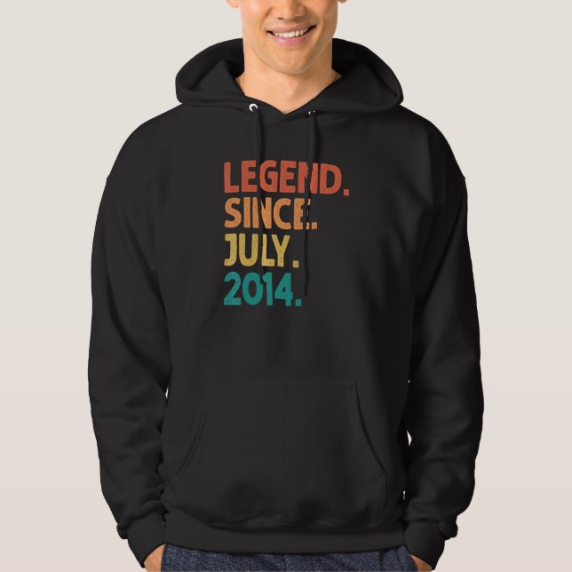 Sudadera 8.ª leyenda de cumpleaños desde julio de 2014 8 añ (Anverso)