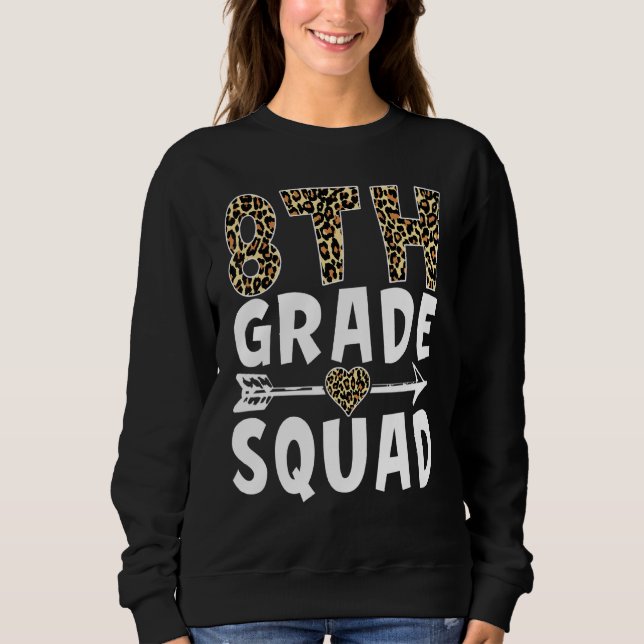 Sudadera 8.ª Maestra De Quinto Grado De Leopardo Octavo (Anverso)