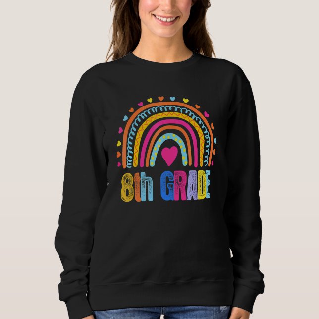 Sudadera 8.º curso Chicas arcoiris Maestra Hola primero G (Anverso)