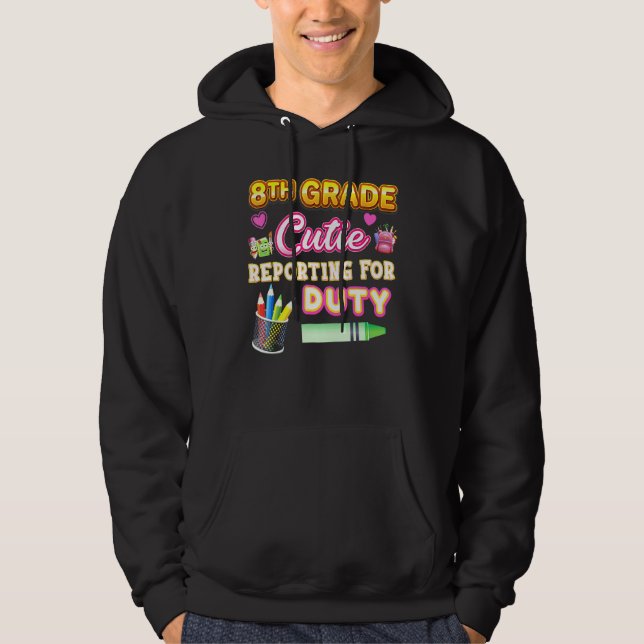 Sudadera 8.º Grado De Reportamiento De Cutie Para El Enseña (Anverso)