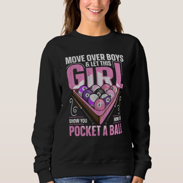 Sudadera 8 ball pool billiard Quote for a Pool Player Girl (Anverso)
