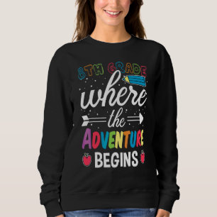 Sudadera 8vo Grado Donde Comienza La Aventura De Vuelta Al 