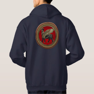 Sudadera [900] Bull coa alas asirio: Oro y Lamassu negro
