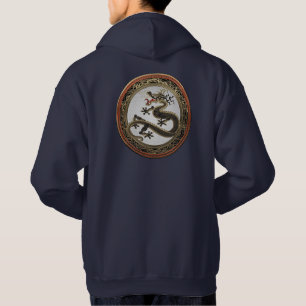 Sudadera [900] Dragón oriental sagrado de oro y negro