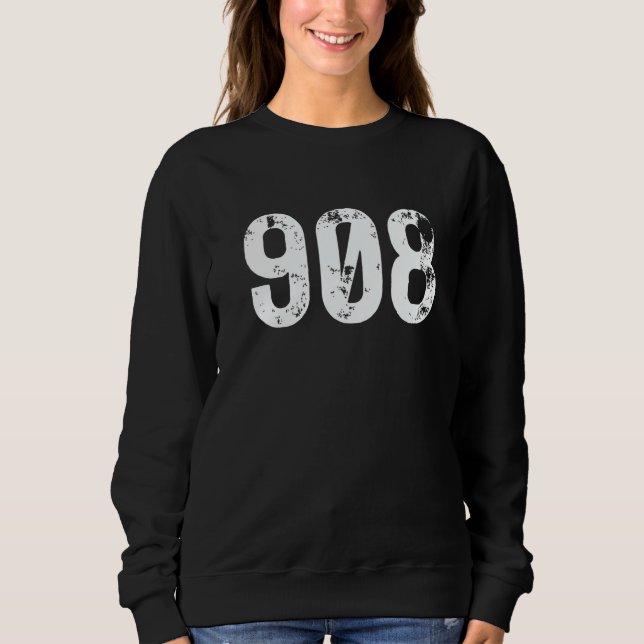 Sudadera 908 Area Code Elizabeth NJ Mobile Telephone Area C (Anverso)