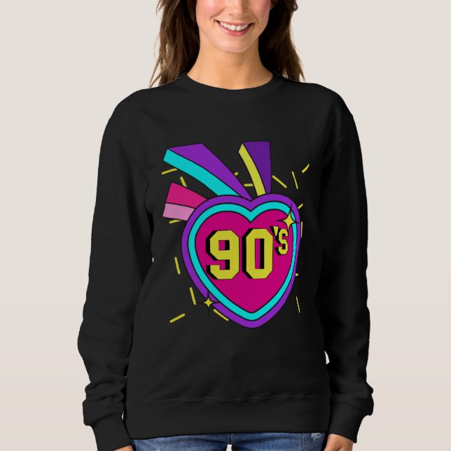 Sudadera 90s Outfit Retro Party 90s Costume Theme Party (Anverso)