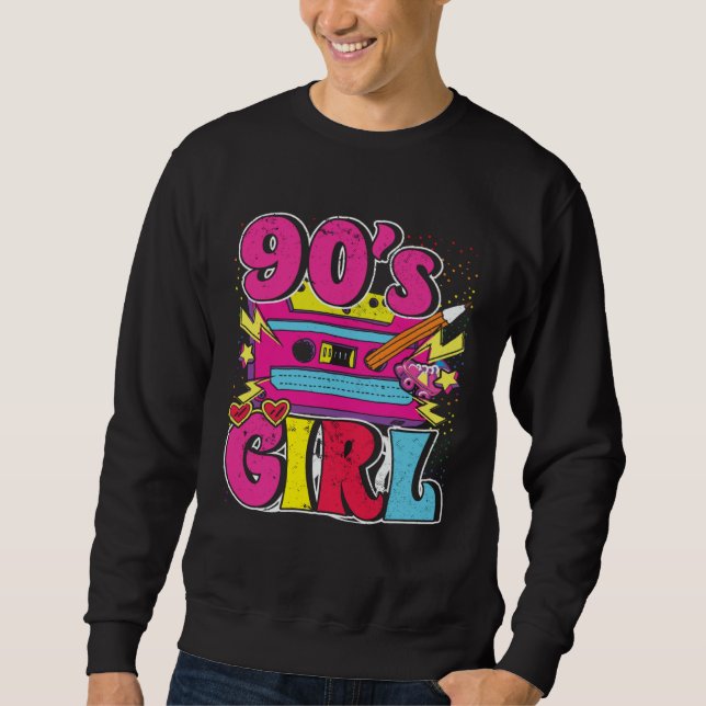 Sudadera 90s Party Girl Retro Costume Outfit 90 s (Anverso)
