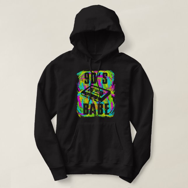 Sudadera 90s Party Outfit Neon Look Retro Classic (Diseño del anverso)